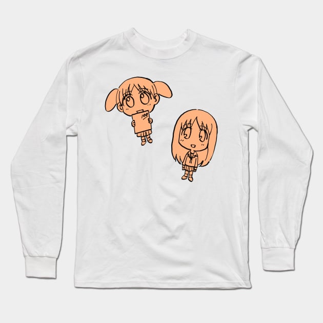 I draw chibi osaka and chiyo chan / azumanga daioh Long Sleeve T-Shirt by mudwizard